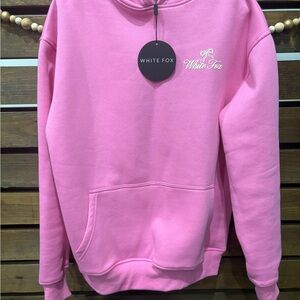 White Fox Pink Hoodie